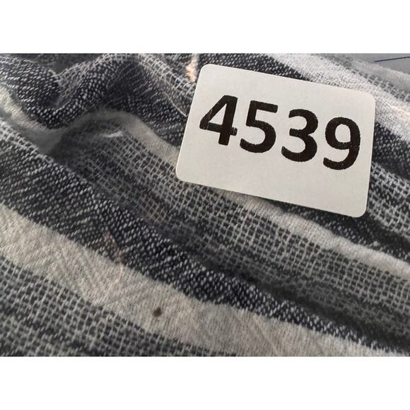 Per Se Large Striped Pants Linen Viscose Jogger Drawstring Gray Strpe Pockets - Picture 7 of 7